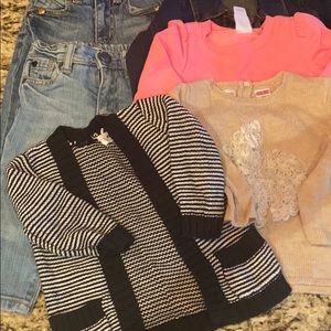 Girls 18 month bundle Denim jacket Jeans Sweaters